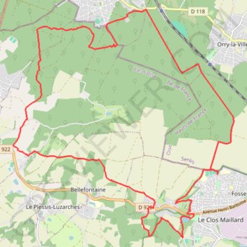 Itinéraire 26. Fosses, distance, dénivelé, altitude, carte, profil, trace GPS