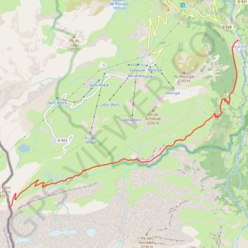 Itinéraire Le Port de Boucharo, distance, dénivelé, altitude, carte, profil, trace GPS