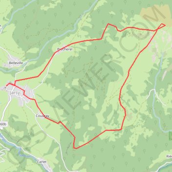 Itinéraire Tré la Tanne, distance, dénivelé, altitude, carte, profil, trace GPS