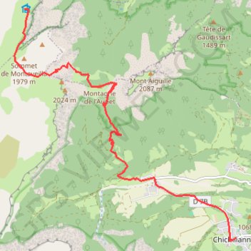 Itinéraire Cabane des aiguillettes - Chichilianne, distance, dénivelé, altitude, carte, profil, trace GPS