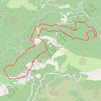 Itinéraire Piste de la Cerveta, distance, dénivelé, altitude, carte, profil, trace GPS