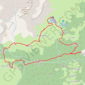 Itinéraire Mayères par Pierre fendue, distance, dénivelé, altitude, carte, profil, trace GPS