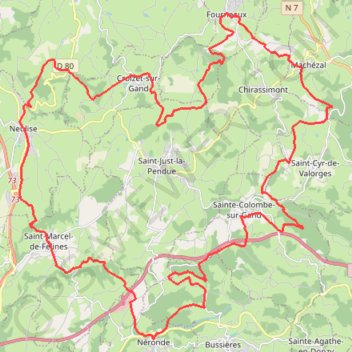 Itinéraire Rando des Crêtes - Fourneaux, distance, dénivelé, altitude, carte, profil, trace GPS