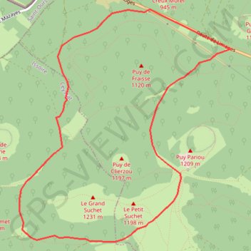 Itinéraire Aux Pieds Du Pariou, distance, dénivelé, altitude, carte, profil, trace GPS