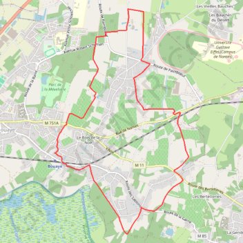 Itinéraire Circuit des vignes du Muscadet, distance, dénivelé, altitude, carte, profil, trace GPS