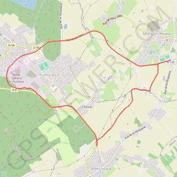 Itinéraire Circuit de mémoire du PP - Mons-en-Pévèle, distance, dénivelé, altitude, carte, profil, trace GPS