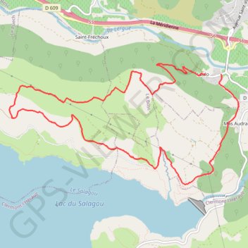 Itinéraire Nord du lac Salagou, départ Laulo, distance, dénivelé, altitude, carte, profil, trace GPS
