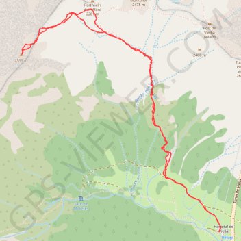 Itinéraire Cap de la Pala deth Port, distance, dénivelé, altitude, carte, profil, trace GPS