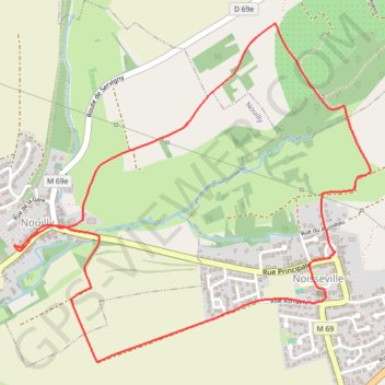 Itinéraire Noisseville, distance, dénivelé, altitude, carte, profil, trace GPS