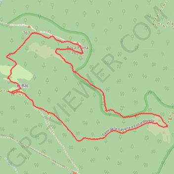 Itinéraire Collada dels Gesos, distance, dénivelé, altitude, carte, profil, trace GPS
