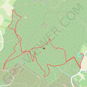 Itinéraire Les collines de Cleebourg, distance, dénivelé, altitude, carte, profil, trace GPS