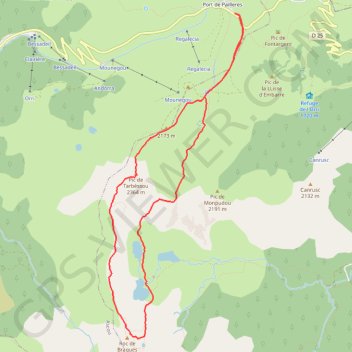 Itinéraire Pic du Tarbesou en boucle, distance, dénivelé, altitude, carte, profil, trace GPS