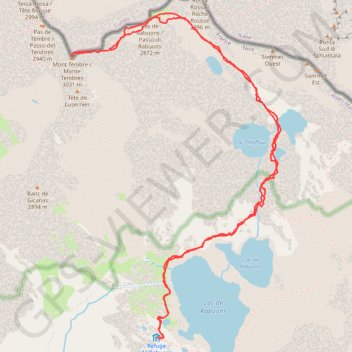 Itinéraire Mont Ténibre, distance, dénivelé, altitude, carte, profil, trace GPS