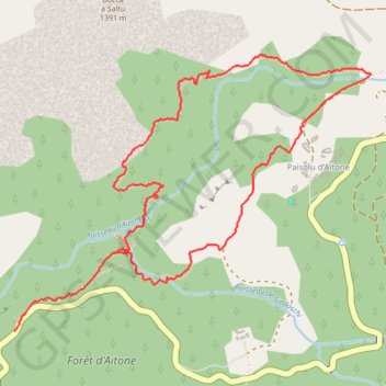 Itinéraire Forêt d'Aïtone - Evisa, distance, dénivelé, altitude, carte, profil, trace GPS