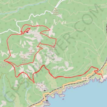 Itinéraire Tour du Pic du Cap ROUX, distance, dénivelé, altitude, carte, profil, trace GPS