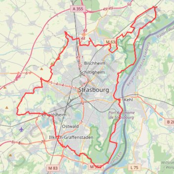 Itinéraire Voie 2DB-B80, distance, dénivelé, altitude, carte, profil, trace GPS