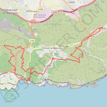Itinéraire Le Rove - Carry-le-Rouet, distance, dénivelé, altitude, carte, profil, trace GPS