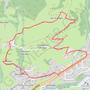 Itinéraire Balades des Granges, distance, dénivelé, altitude, carte, profil, trace GPS