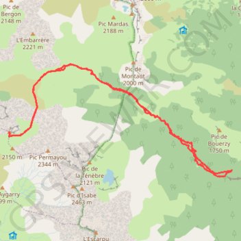 Itinéraire Pic du Ronglet, distance, dénivelé, altitude, carte, profil, trace GPS