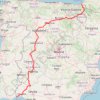 Itinéraire EuroVelo 1 (Spain), distance, dénivelé, altitude, carte, profil, trace GPS