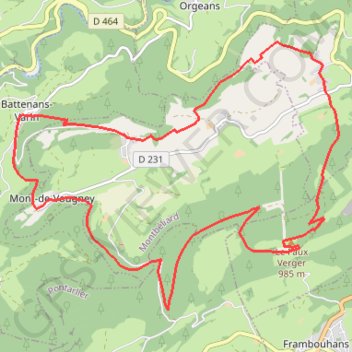 Itinéraire --Battenans-Varin- - OR-5778935:battenans, distance, dénivelé, altitude, carte, profil, trace GPS
