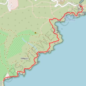 Itinéraire Phare de Béar du Cap Béar à Paulilles, distance, dénivelé, altitude, carte, profil, trace GPS