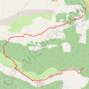 Itinéraire Montagne de Thiey, distance, dénivelé, altitude, carte, profil, trace GPS