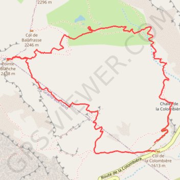 Itinéraire Pointe Blanche, distance, dénivelé, altitude, carte, profil, trace GPS