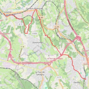 Itinéraire Sans titre, distance, dénivelé, altitude, carte, profil, trace GPS