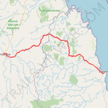 Itinéraire Ambilobe - Vohemar, distance, dénivelé, altitude, carte, profil, trace GPS