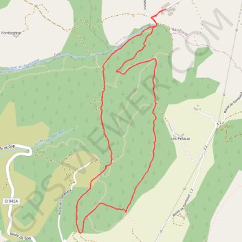 Itinéraire Blache Cotière, distance, dénivelé, altitude, carte, profil, trace GPS