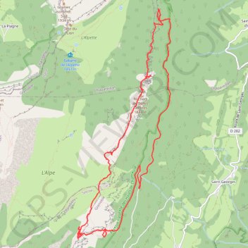 Itinéraire Pas de la rousse et Sangles belles ombres (Chartreuse), distance, dénivelé, altitude, carte, profil, trace GPS