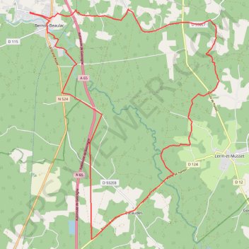 Itinéraire De Beaulac à Escaudes, distance, dénivelé, altitude, carte, profil, trace GPS