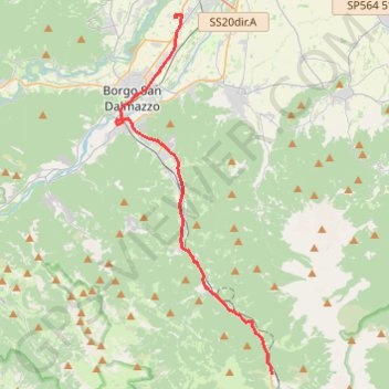 Itinéraire Limone Piemonte Cuneo, distance, dénivelé, altitude, carte, profil, trace GPS