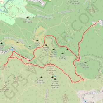 Itinéraire Le Sommet de Marseilleveyre depuis la Cayolle, distance, dénivelé, altitude, carte, profil, trace GPS