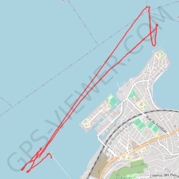 Itinéraire Sète Foil 2 phares 18nds 7m2 (20mn), distance, dénivelé, altitude, carte, profil, trace GPS