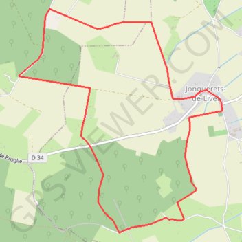 Itinéraire Circuit du Bois des Hautcaires - Jonquerets de Livet, distance, dénivelé, altitude, carte, profil, trace GPS