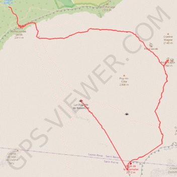 Itinéraire Ile de la Réunion - Le Piton de la Fournaise, distance, dénivelé, altitude, carte, profil, trace GPS