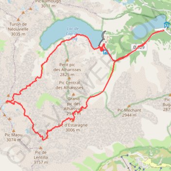 Itinéraire Campbiel estaragne maubic, distance, dénivelé, altitude, carte, profil, trace GPS