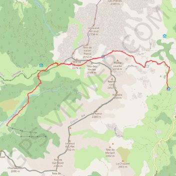 Itinéraire Lachaup La Jarjatte, distance, dénivelé, altitude, carte, profil, trace GPS