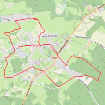 Itinéraire 638122 (1), distance, dénivelé, altitude, carte, profil, trace GPS