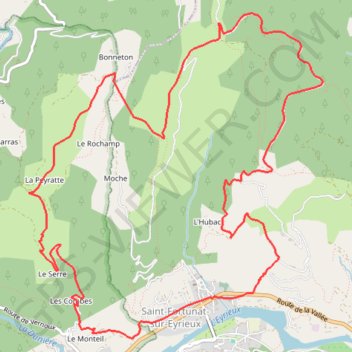 Itinéraire Col d'Aurelle Par le Serre, distance, dénivelé, altitude, carte, profil, trace GPS