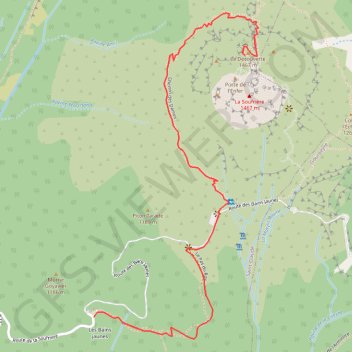 Itinéraire [Itinéraire] La Soufrière, distance, dénivelé, altitude, carte, profil, trace GPS