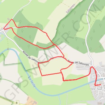 Itinéraire De Vic sur Seille à Salonnes, distance, dénivelé, altitude, carte, profil, trace GPS