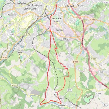 Itinéraire De Limoges à Solignac, distance, dénivelé, altitude, carte, profil, trace GPS