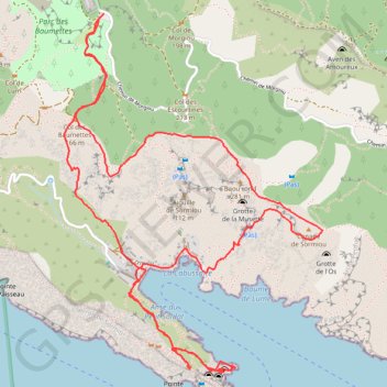 Itinéraire La calanque et la crête de Sormiou, distance, dénivelé, altitude, carte, profil, trace GPS