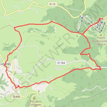 Itinéraire La Roquette-Bonneval - Curières, distance, dénivelé, altitude, carte, profil, trace GPS