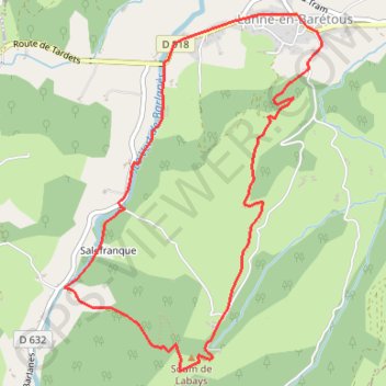 Itinéraire Chemin des pantières - Lanne-en-Barétous, distance, dénivelé, altitude, carte, profil, trace GPS
