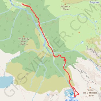 Itinéraire Cirque de cagateille etang de la hillette, distance, dénivelé, altitude, carte, profil, trace GPS