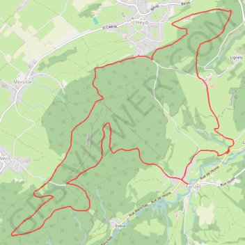Itinéraire Fanzel - Province du Luxembourg - Belgique, distance, dénivelé, altitude, carte, profil, trace GPS